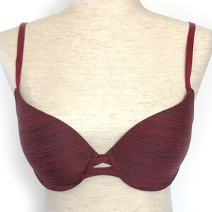 Victoria's Secret 32D Maroon Padded Push-Up Bra